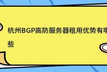 杭州BGP高防服务器租赁有哪些优势？